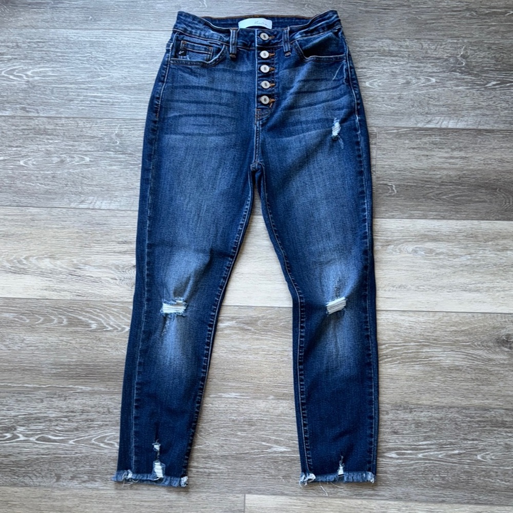 KanCan Women's High Rise Jeans - Dark Blue